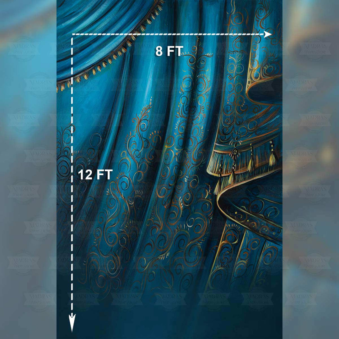 Blue Saree : Maternity Backdrops
