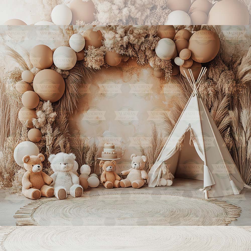 Boho Teddy : Baby Backdrops