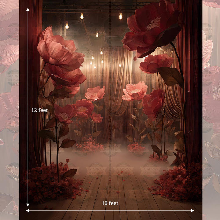 Crimson Bloom : Maternity Backdrops