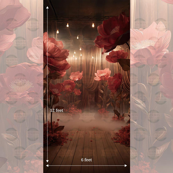 Crimson Bloom : Maternity Backdrops