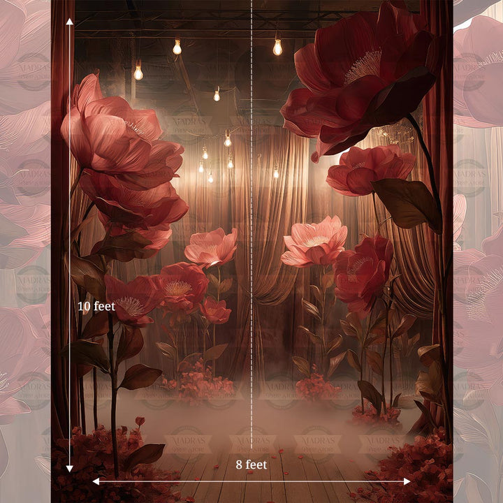Crimson Bloom : Maternity Backdrops