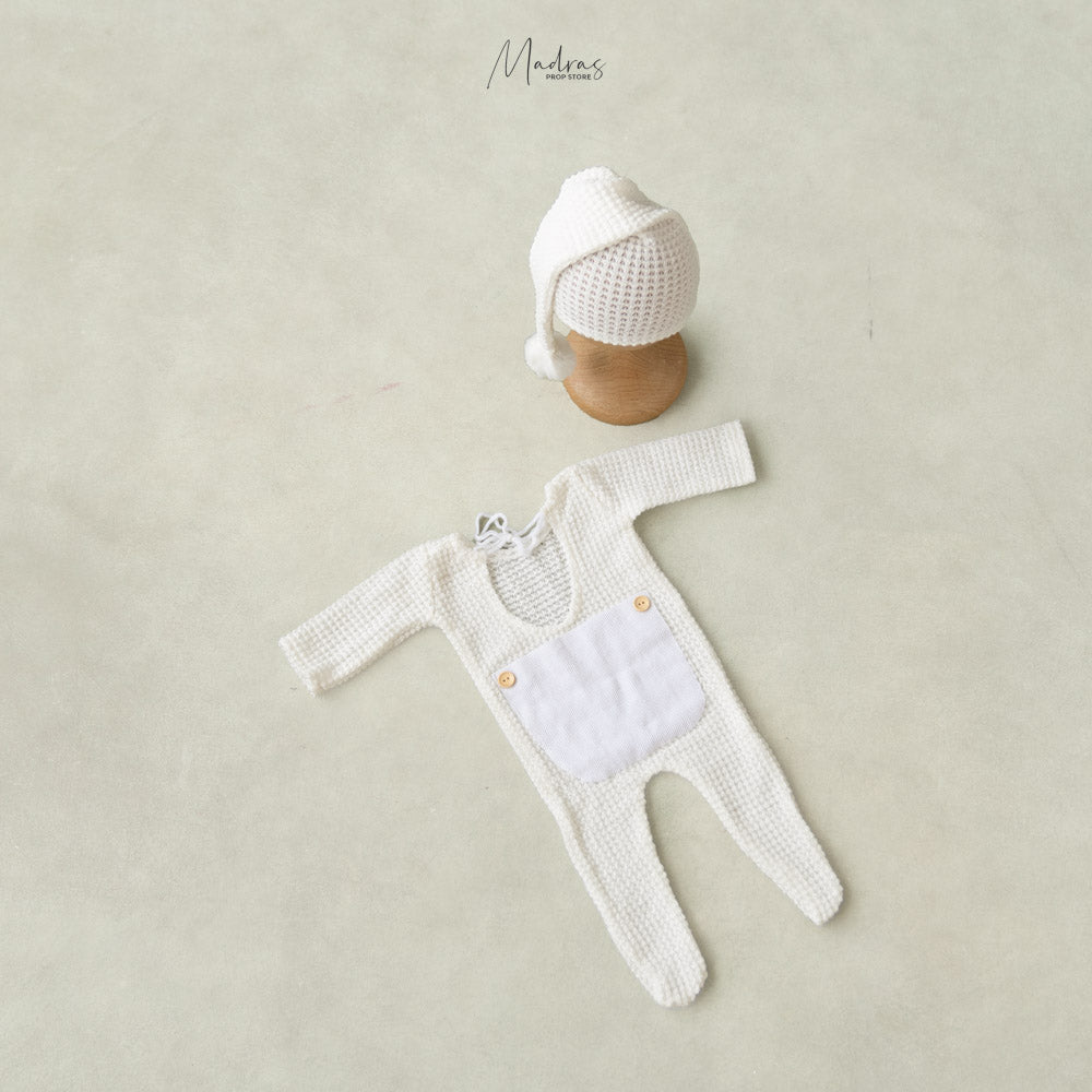 2pc Romper and Sleepy Hat : Baby Props