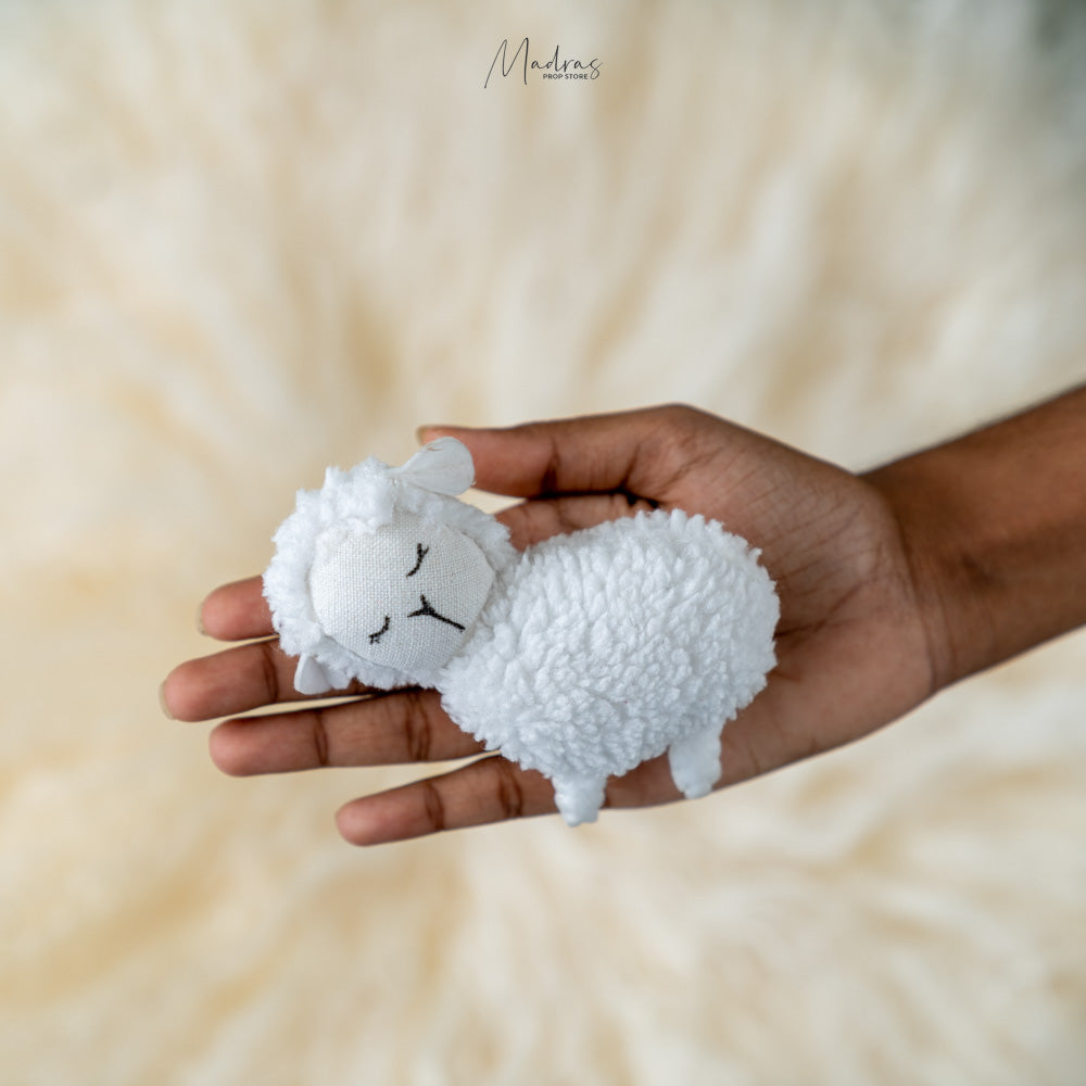 Lambs & Ivy Little Sheep Plush Toy - Soft White/Gray Lamb Stuffed Animal (Ivy)