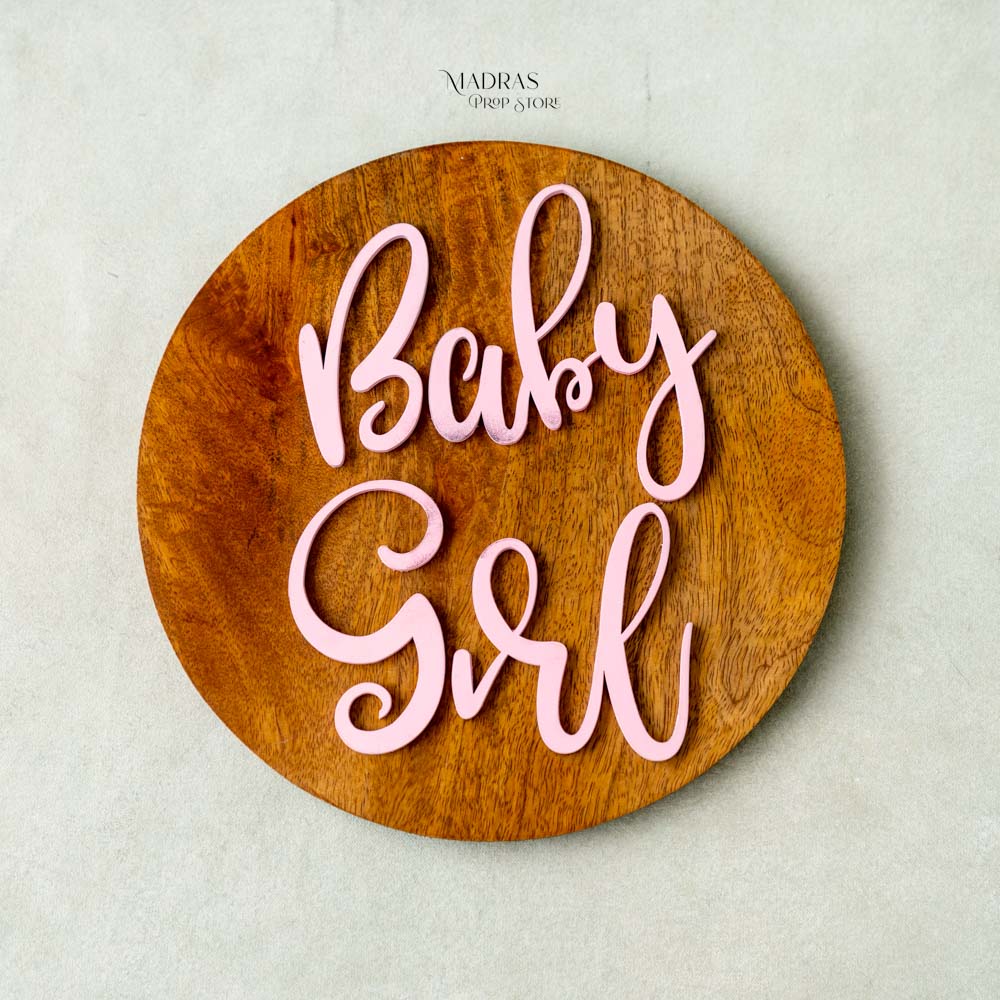 Baby Girl Board -Baby Props