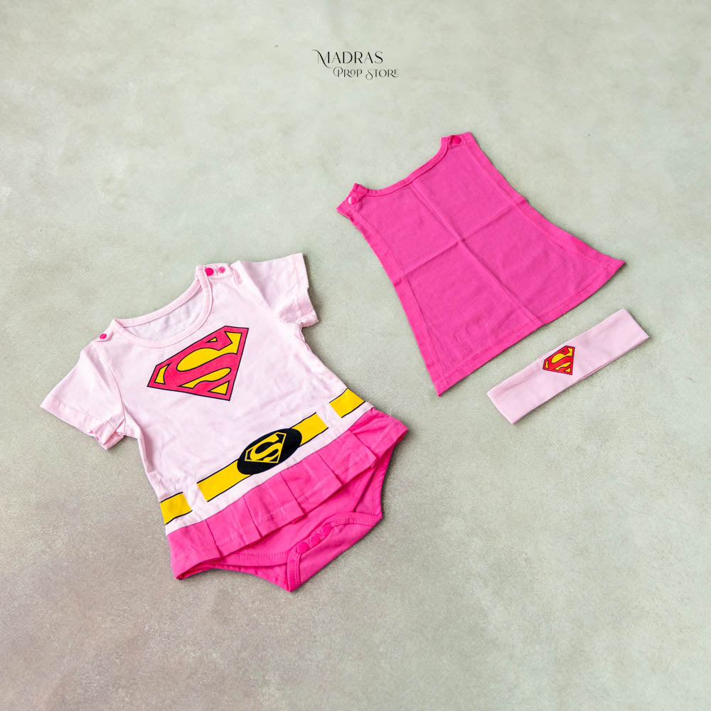 Superman Girl Outfit | 9 to 12 Months -Baby Props