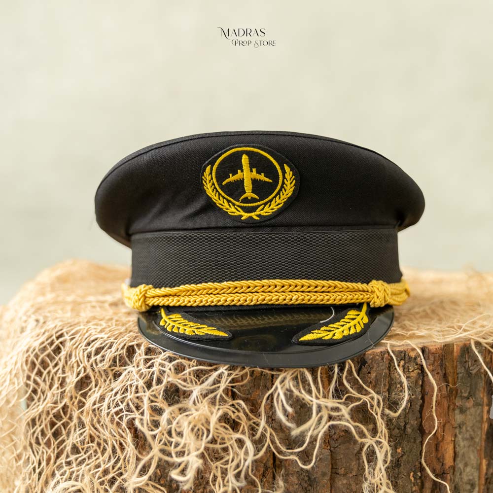 Adult Size Pilot Cap For Newborn Posing Madras Prop Store