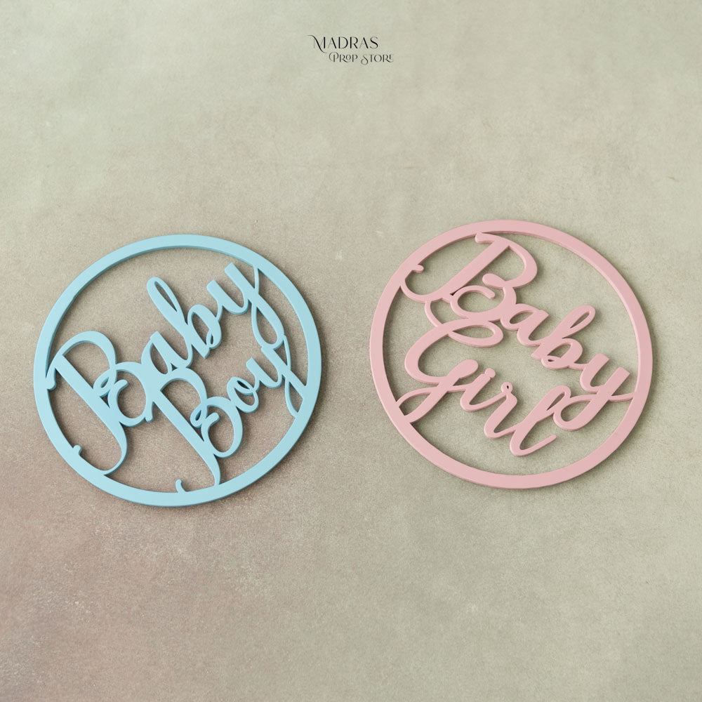 Baby Boy & Girl Placards - Set of 2 : Baby Props