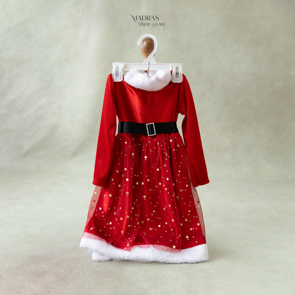 Santa Baby Gathered Gown- Pink