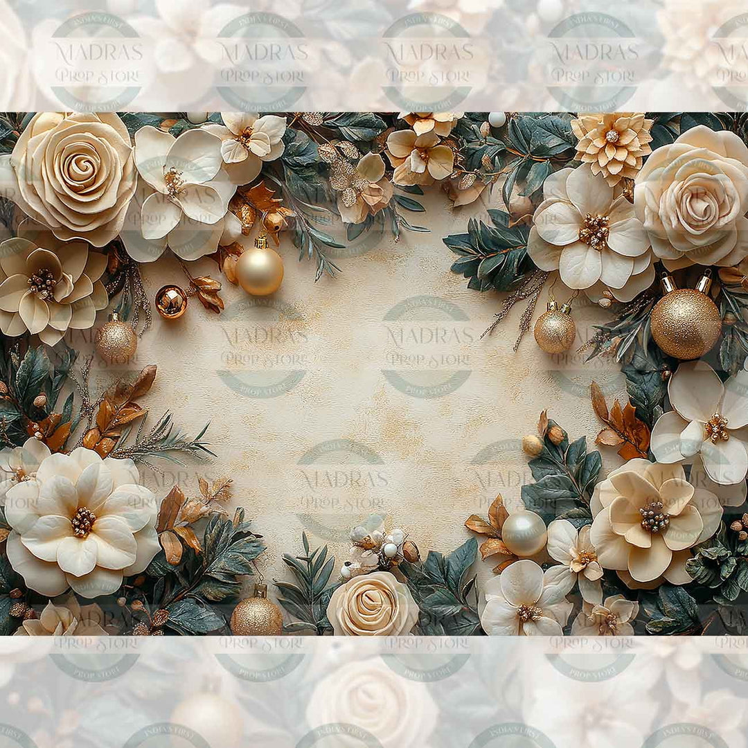 Golden Florals : Baby Backdrops