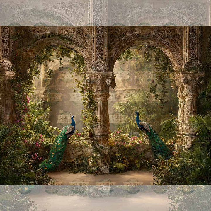 Peacock Mahal : Baby Printed Backdrops