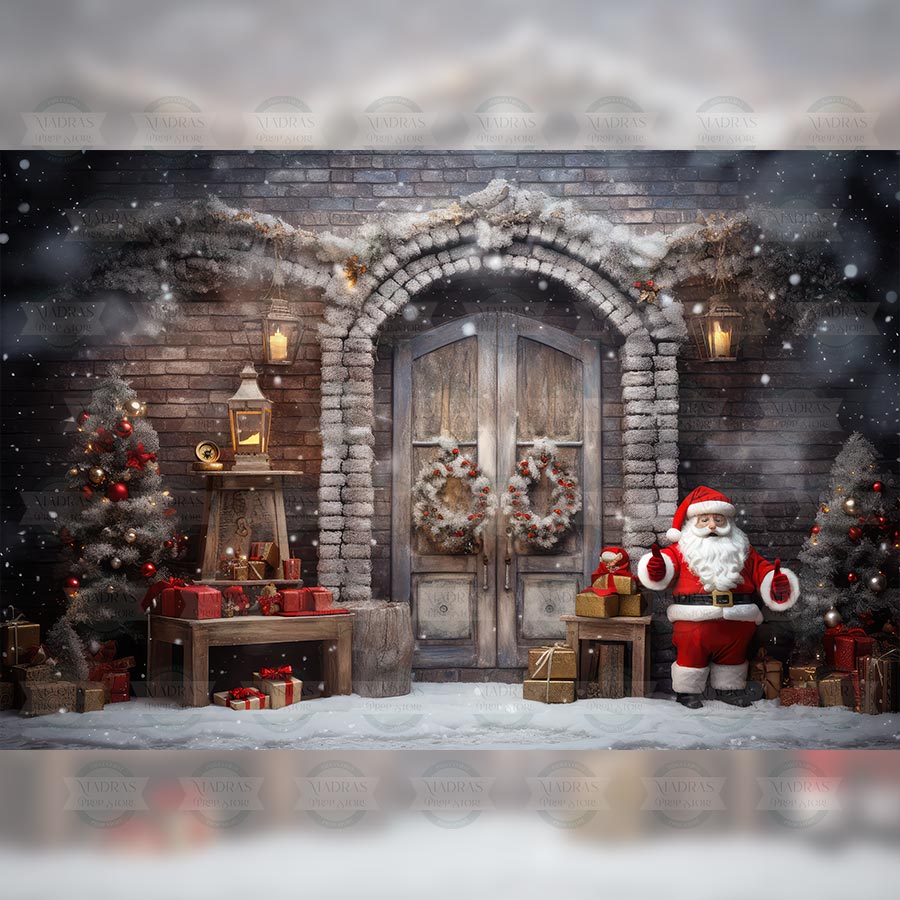 Santa's Workshop - Printed Backdrop