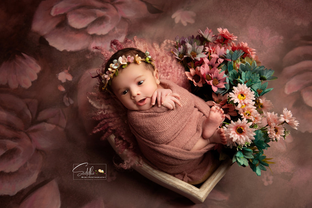 Mauve Floral - Maternity Backdrops