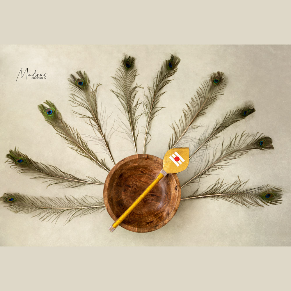 Vel + Peacock Feather Combo : Baby Props