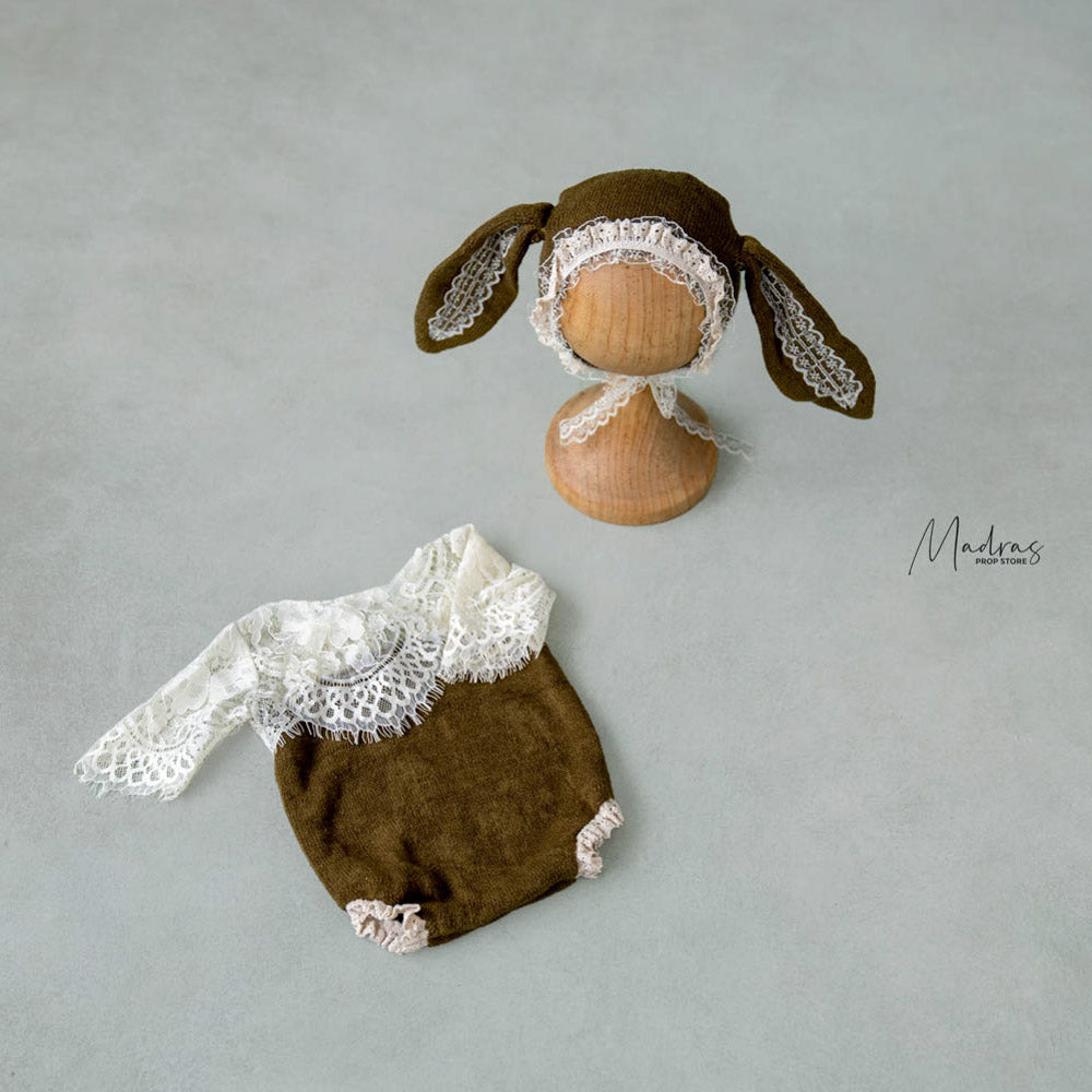 Choco Bunny Romper | 0 to 1 Month