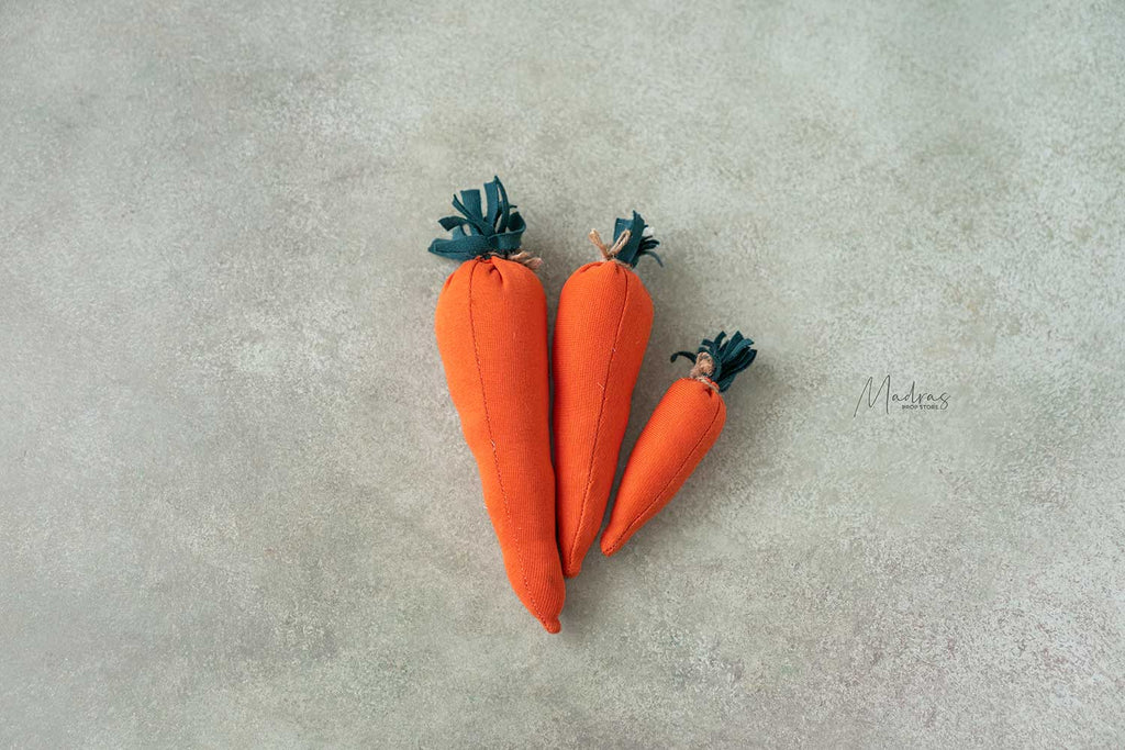 Handmade Soft Carrot Toys Set of 3-Baby Props
