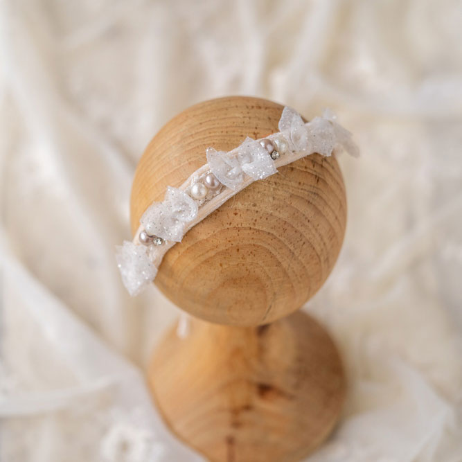 Bow & Pearl Halo : Baby Props