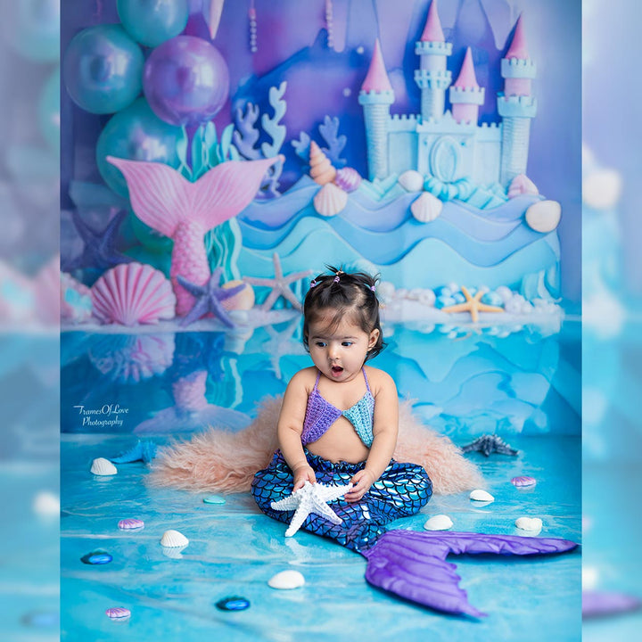 Mermaid Outfit - Purple Fish Scale