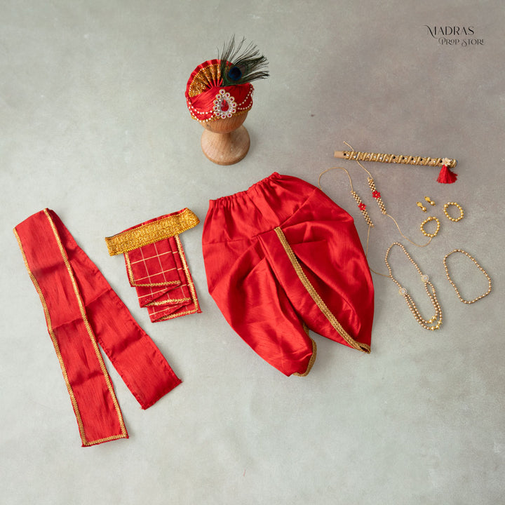 10 pcs Krishna Outfit - Red : Baby Outfits