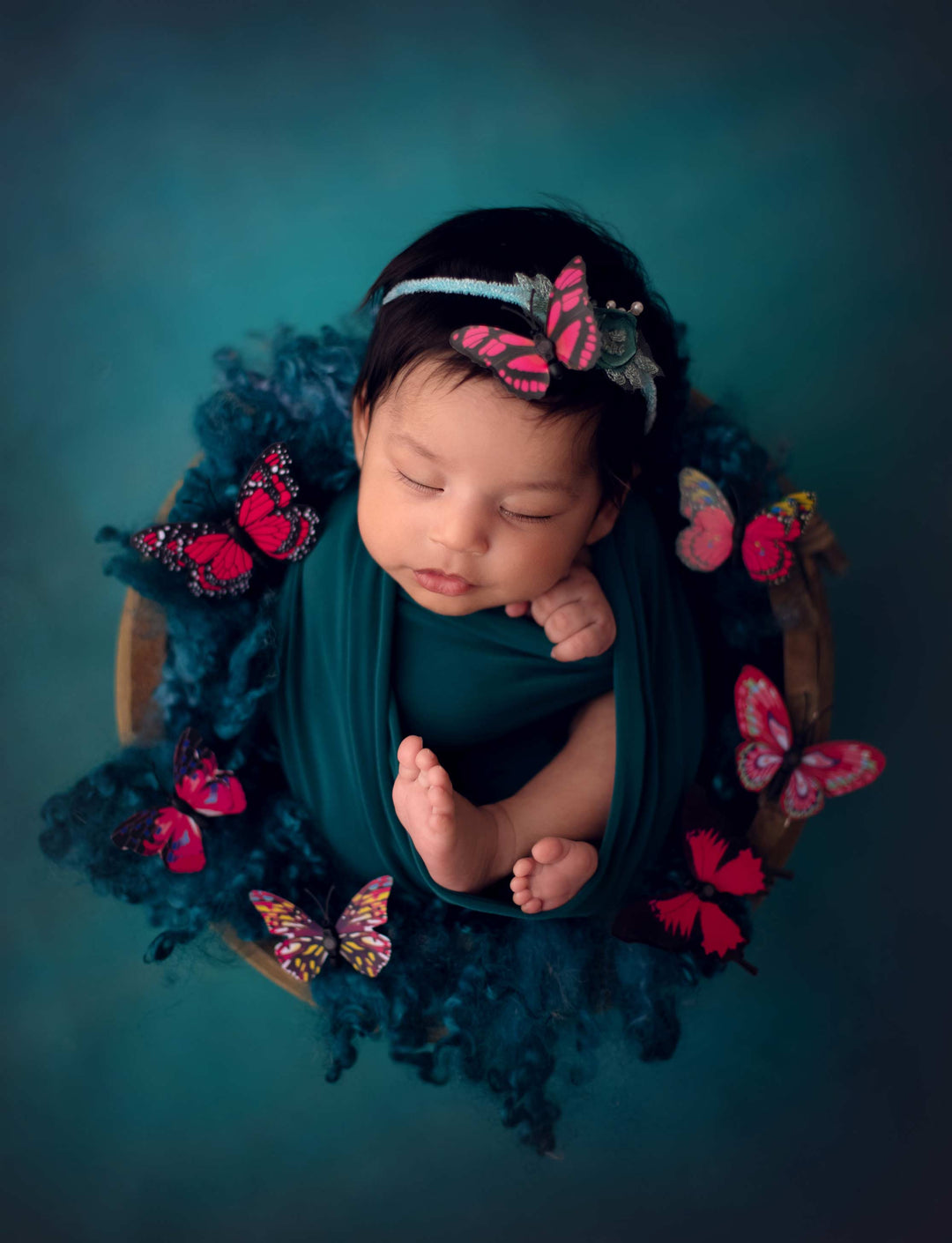 Peacock Blue : Baby Backdrops