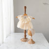 2pc Kumoto Cream Gown With Cap| Newborn | KM140