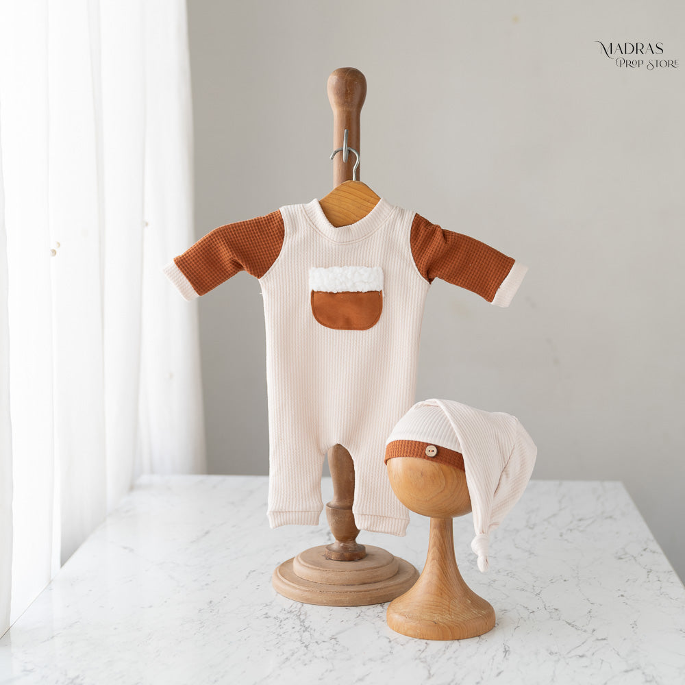 2pc Kumoto Romper With Cap | Newborn | KM139 : Baby Props