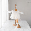 2pc Kumoto White Gown With Cap | Newborn | KM130