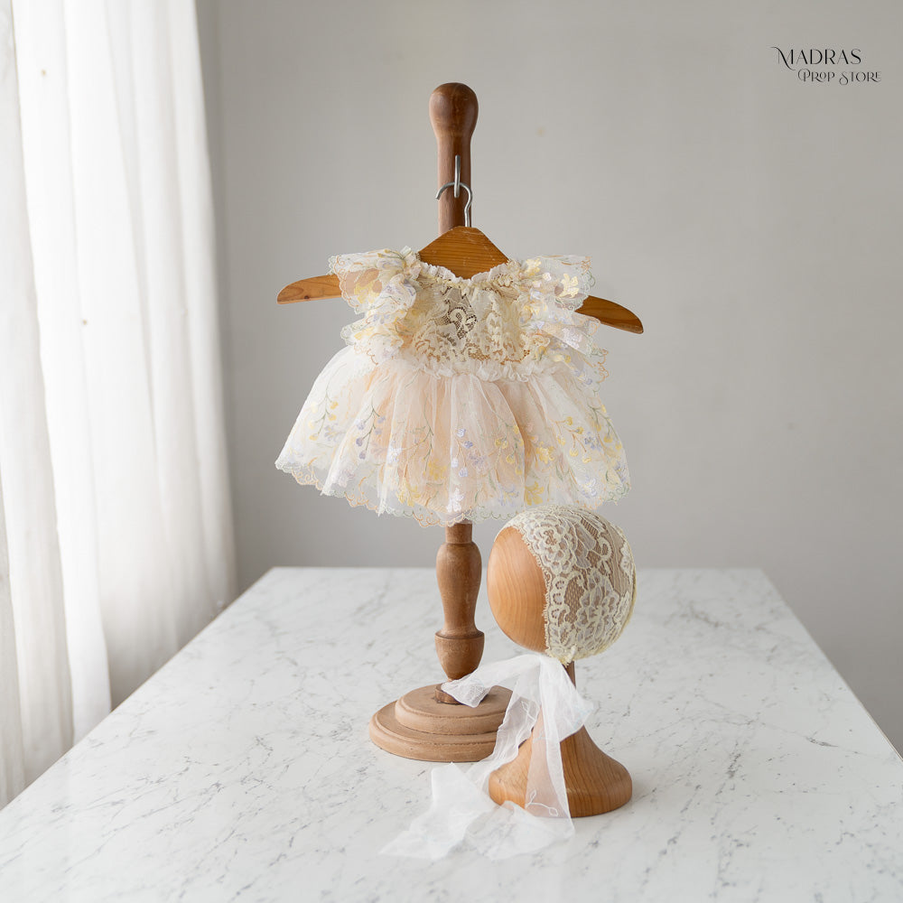 2pc Kumoto Yellow Gown | Newborn | KM113 : Baby Props