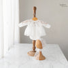 2pc Kumoto White Gown With Cap | Newborn | KM122