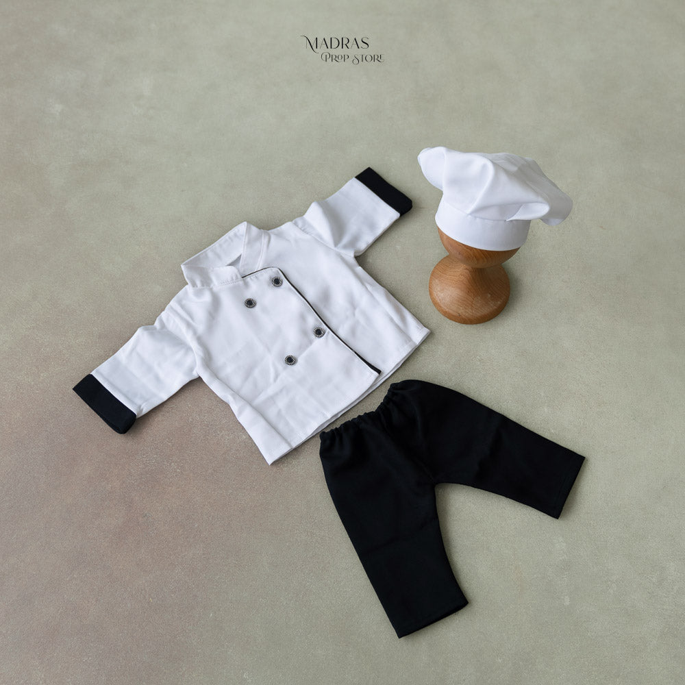 3pc Baby Chef Outfit | 6 to 9 Months : Baby Props