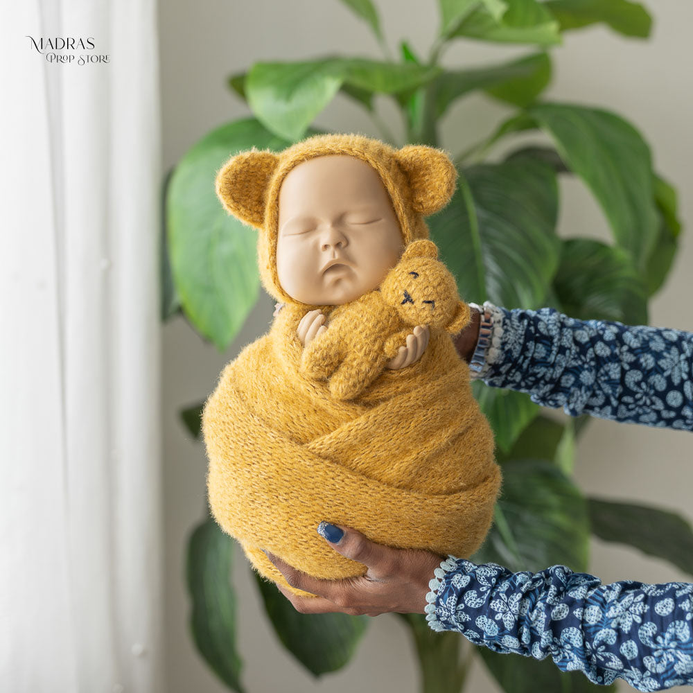 3pc Wrap , Cap & Toy Set : Baby Props