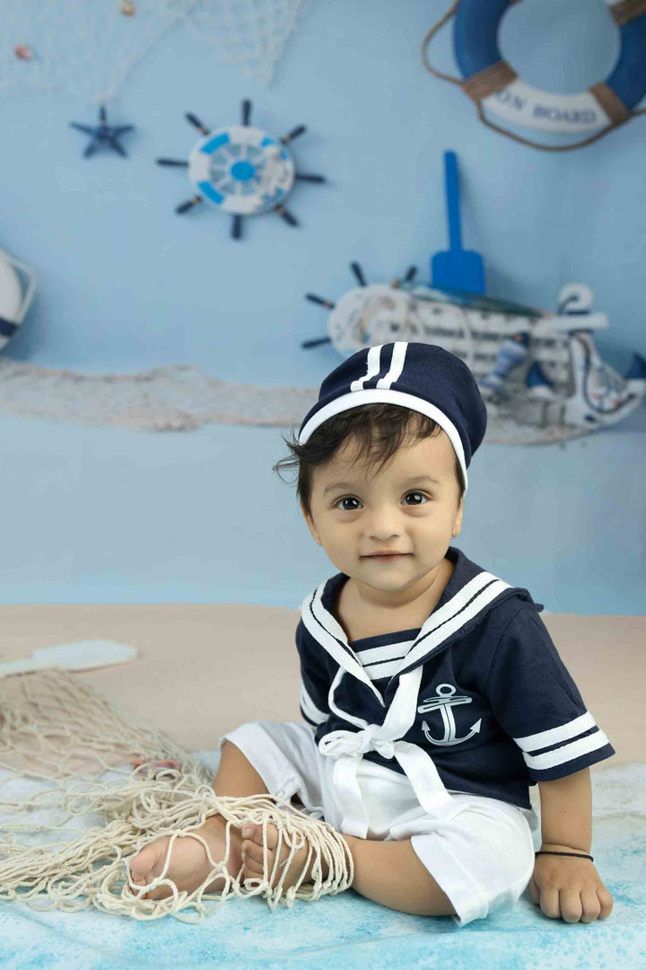 Sailor Outfit ( Blue with white ) : Baby Props