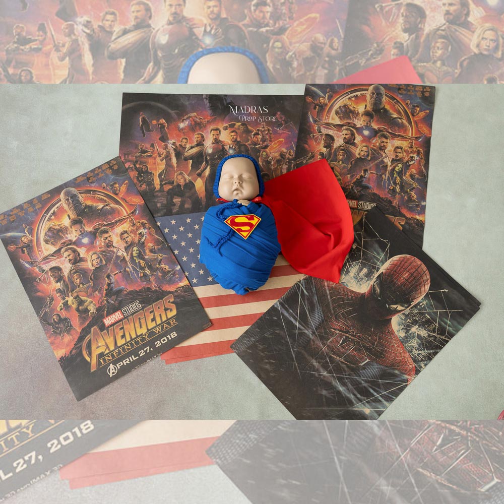 5 Pc Superman Poncho Wrap Set : Baby Props : Baby Props