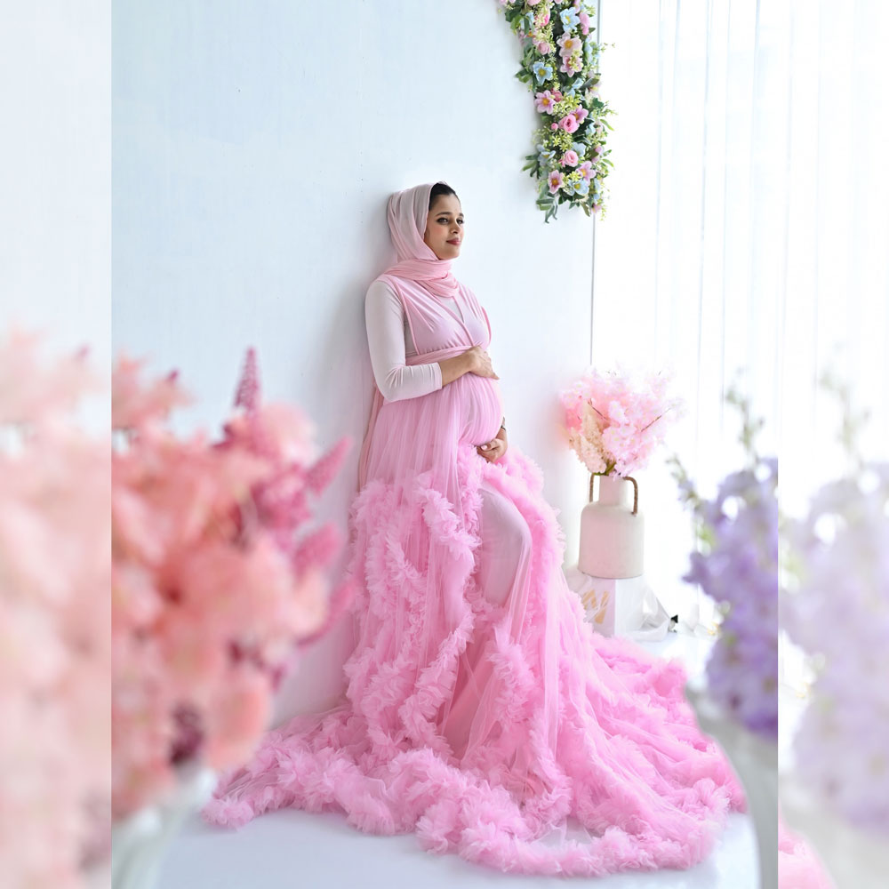 Adah Gown | Baby Pink : Maternity Outfits