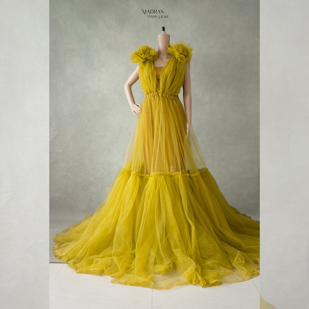 Amelia Gown | Yellow Green : Baby Props