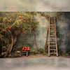 Apple Harvest - Printed Backdrop - Fabric - 5 by 7 feet