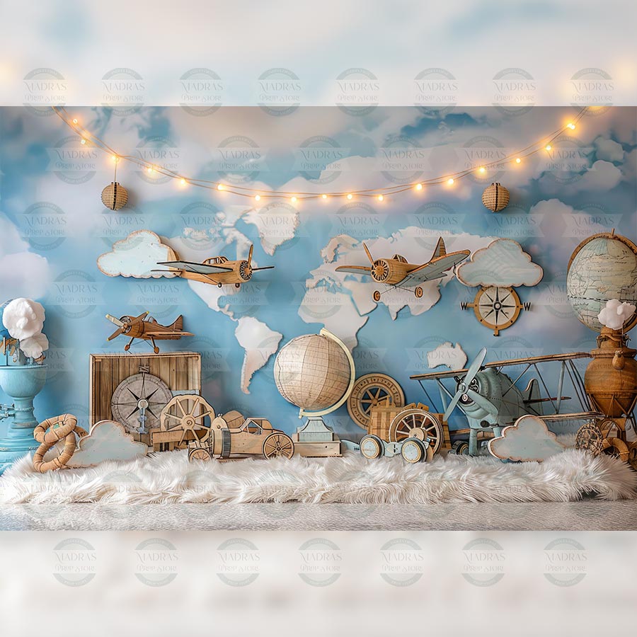 Aviator Alley - Printed Backdrop - Fabric