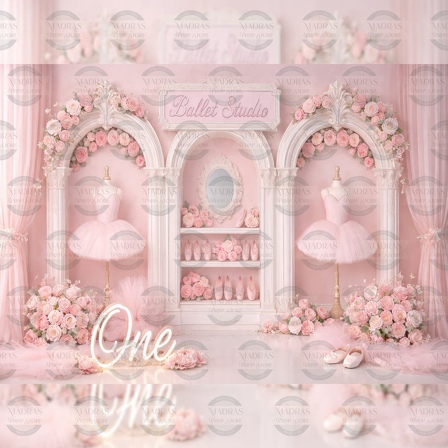 Ballet Studio - Printed Backdrop - Fabric - 5 by 7 feet – Madras Prop Store