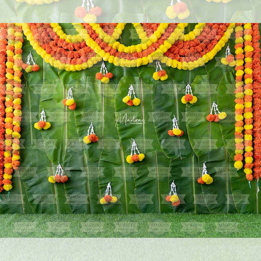 Banana Leaf Backdrop V0.1 - Printed Backdrop - Fabric - 5 by 7 feet