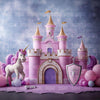 Unicorn Birthday - Printed Backdrop - Fabric - 8 by 8 feet