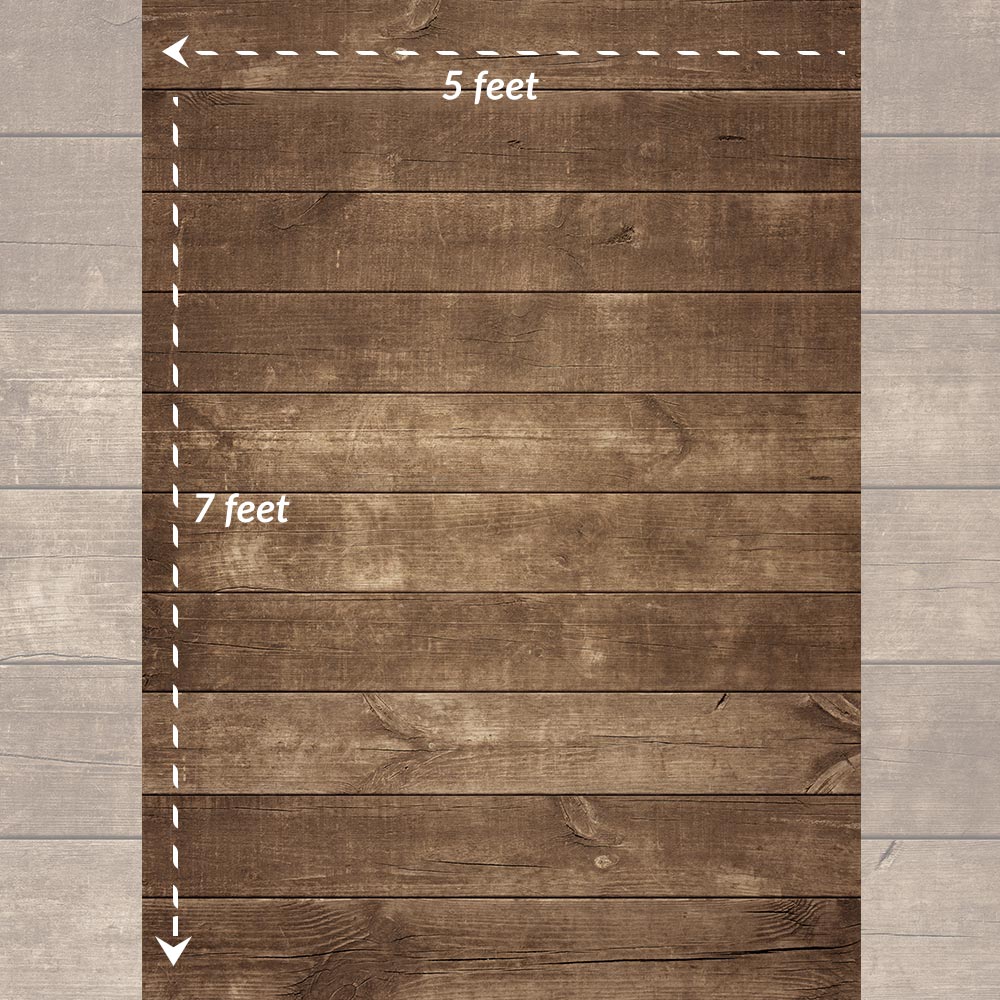 Barnwood Style#1 - Printed Backdrop - Fabric - 5 by 7 feet