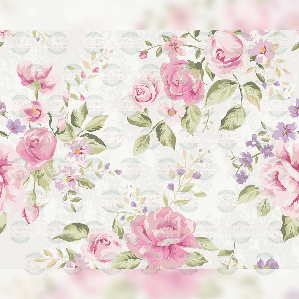 Blooming Season - Printed Backdrop - Fabric - 5 by 6 feet