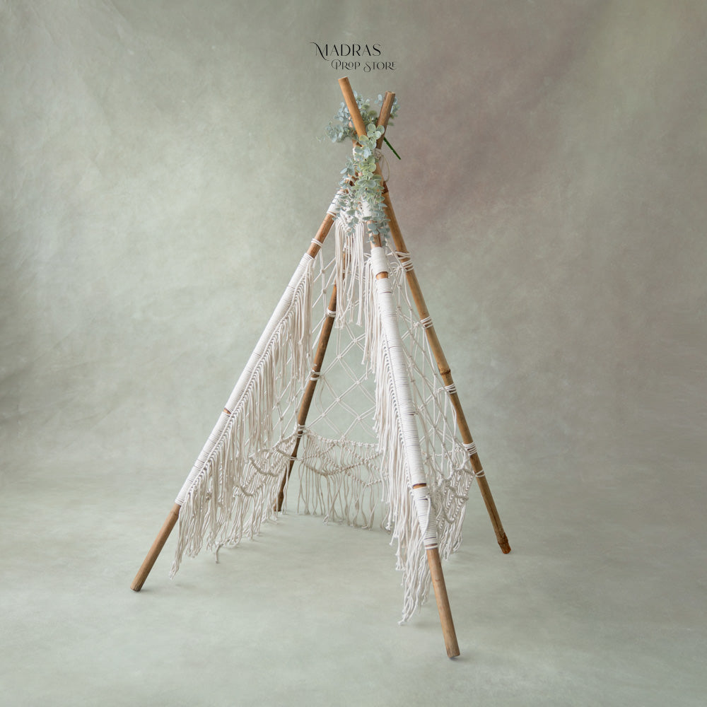 Boho Macrame Teepee Tent 4ft : Baby Props