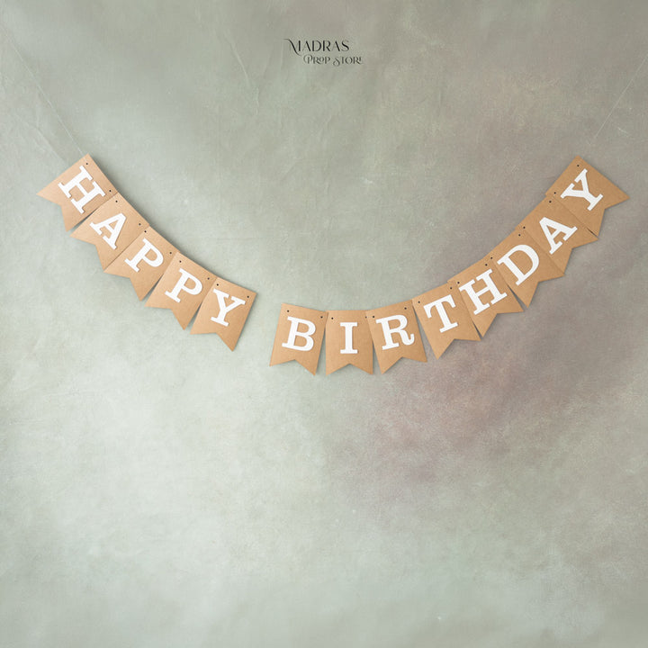 Boho Style First Birthday Bunting - Light Brown : Baby Props