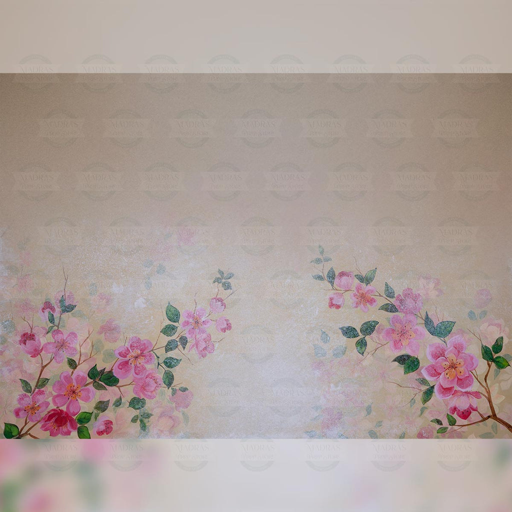 Bougainvillea Garden - Printed Backdrop - Fabric - 5 by 6 feet