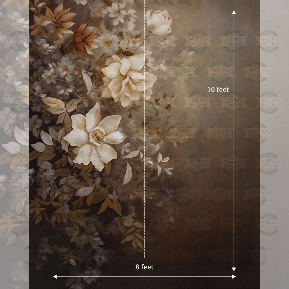 Bronze Floral : Maternity Backdrops