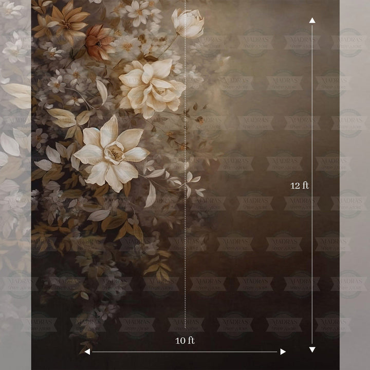 Bronze Floral : Maternity Backdrops