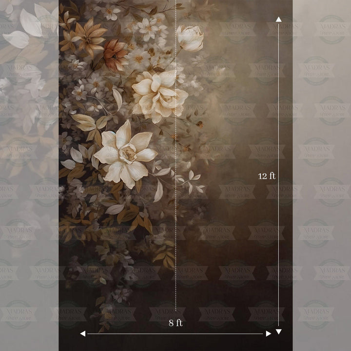 Bronze Floral : Maternity Backdrops