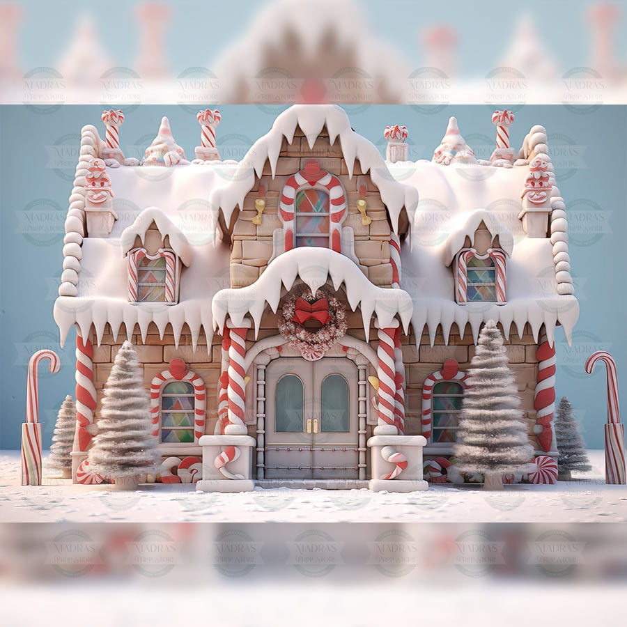 Candy Cane House : Baby Backdrops