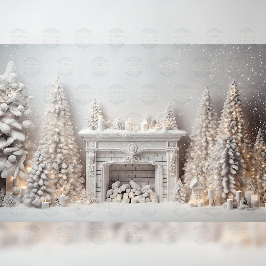 Classic White Christmas : Baby Backdrops