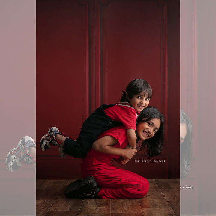 Classic Crimson Wall : Baby Backdrops